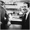 Deux de la vague : photo Emmanuel Laurent, François Truffaut, Jean-Luc Godard