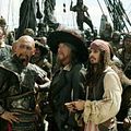 Pirates des Caraïbes : Jusqu'au Bout du Monde : Photo Chow Yun-Fat, Geoffrey Rush, Johnny Depp