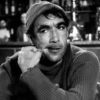 La Strada : photo Anthony Quinn, Federico Fellini