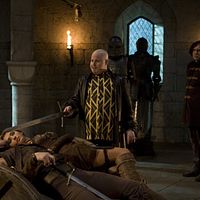 Krod Mandoon and The Flaming Sword of Fire : photo Alex MacQueen, India De Beaufort, Matt Lucas, Sean Maguire