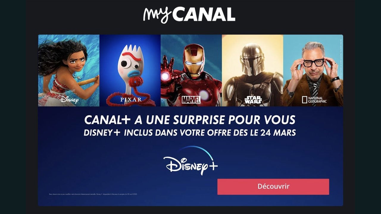 Disney+ gratuitement : avec quels abonnements Canal+ ?