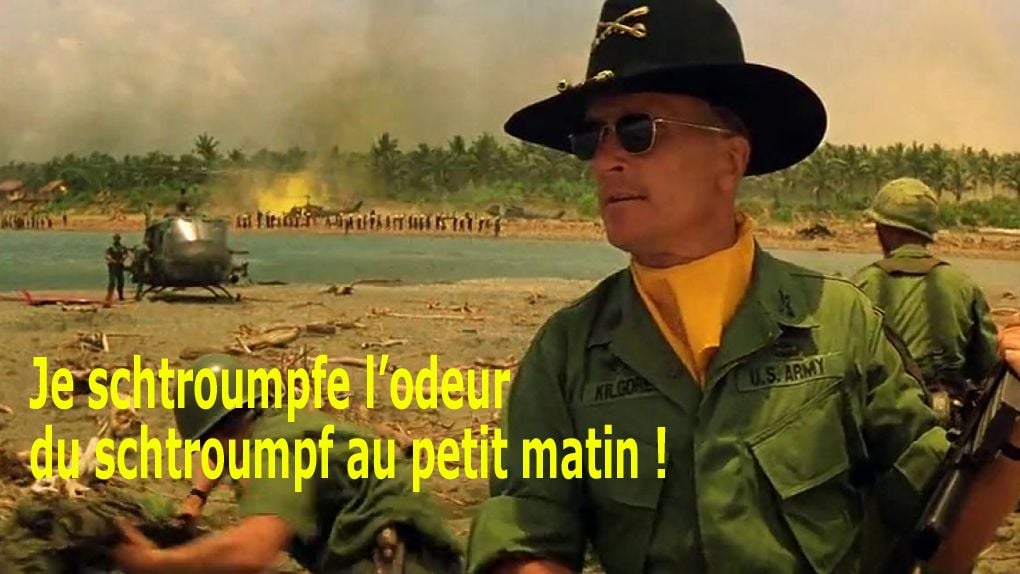 J Adore L Odeur Du Napalm Au Petit Matin 20 fameuses répliques... corrigées à la sauce schtroumpf !: Apocalypse