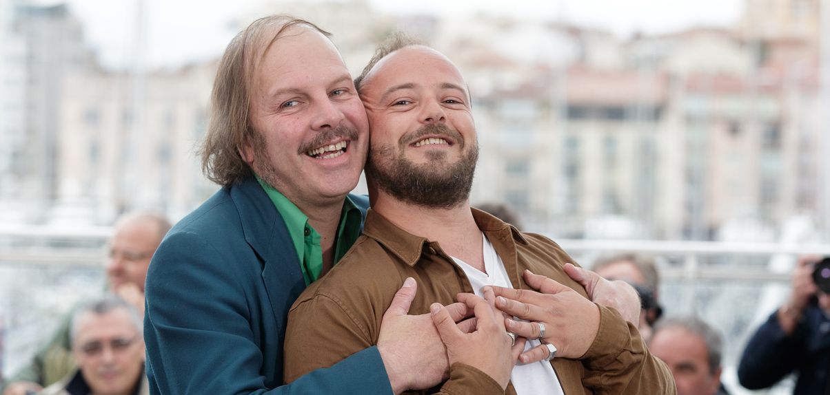 Cannes 2018 Benoît Poelvoorde en roue libre sur la Croisette Philippe Katerine et Alban Cannes 2018 Benoît Poelvoorde en roue libre sur la Croisette Philippe Katerine et Alban