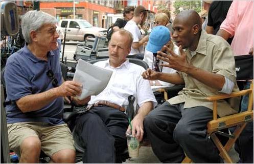 16 Blocs : photo Bruce Willis, Richard Donner, Yasiin Bey
