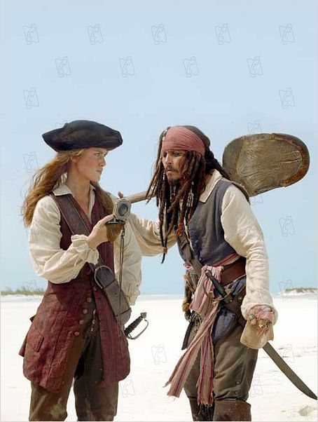 Pirates des Caraïbes : le Secret du Coffre Maudit : photo Gore Verbinski, Johnny Depp, Keira Knightley