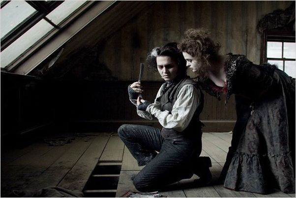 Sweeney Todd, le diabolique barbier de Fleet Street : photo Helena Bonham Carter, Johnny Depp, Tim Burton
