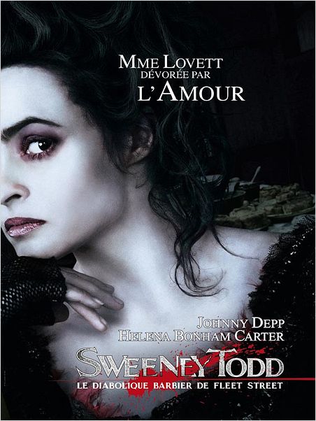 Sweeney Todd, le diabolique barbier de Fleet Street : affiche Helena Bonham Carter, Tim Burton
