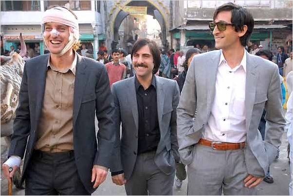 A bord du Darjeeling Limited : photo Adrien Brody, Jason Schwartzman, Owen Wilson, Wes Anderson