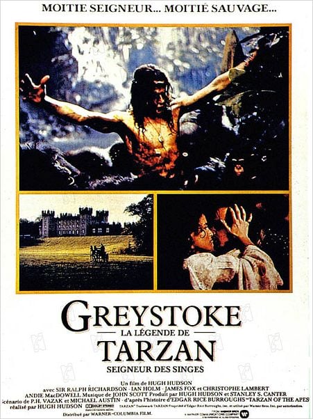 Greystoke La Légende De Tarzan Affiche Christopher Lambert Hugh Hudson Ian Holm Allociné