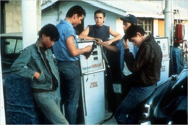 Outsiders : photo C. Thomas Howell, Francis Ford Coppola, Matt Dillon, Ralph Macchio, Rob Lowe