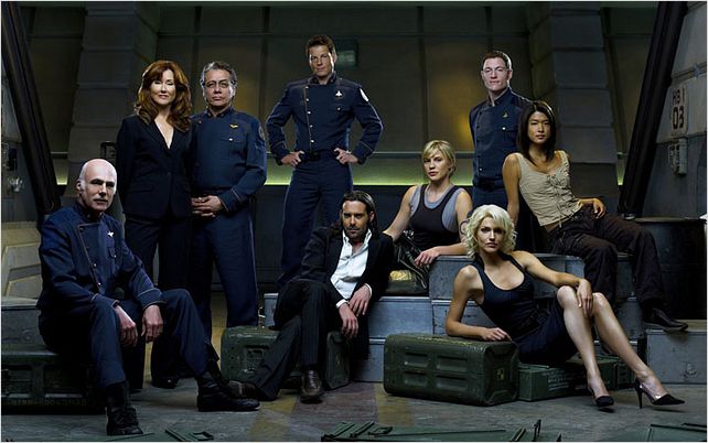 Battlestar Galactica : Photo Edward James Olmos, Grace Park, James Callis, Jamie Bamber, Katee Sackhoff