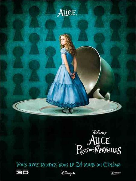 Alice au Pays des Merveilles : affiche Tim Burton
