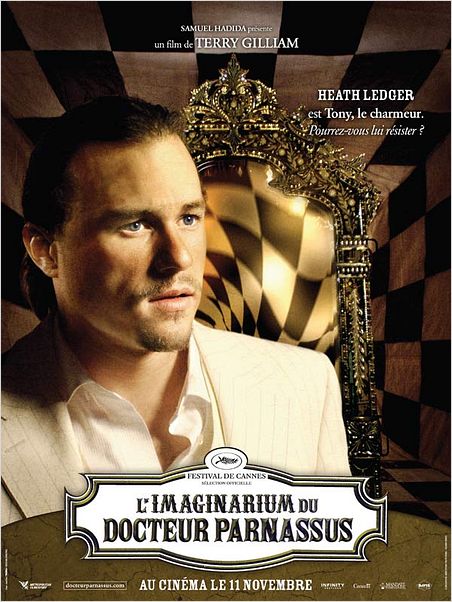 L'Imaginarium du Docteur Parnassus : affiche Heath Ledger, Terry Gilliam
