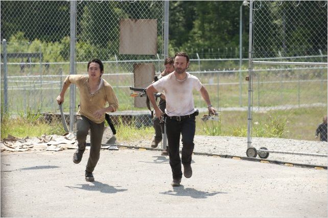 Photo Andrew Lincoln, Norman Reedus, Steven Yeun
