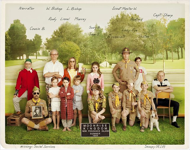Moonrise Kingdom : photo Bill Murray, Bob Balaban, Bruce Willis, Edward Norton, Frances McDormand