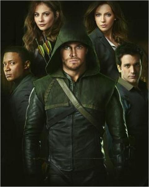 Photo Colin Donnell, David Ramsey, Katie Cassidy, Stephen Amell, Willa Holland