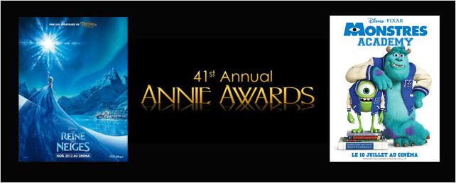 Annie Awards 2014 : "La Reine des Neiges" et "Monstres Academy" en tête des nominations ! Annie Awards 2014 : "La Reine des Neiges" et "Monstres Academy" en tête des nominations !