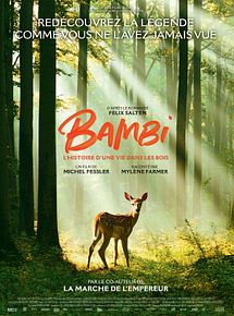 Affiche de Bambi, L’histoire d’une vie dans les bois, film à voir en streaming sur Pygargue