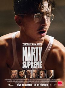 Affiche de Marty Supreme, film à voir en streaming sur Pygargue