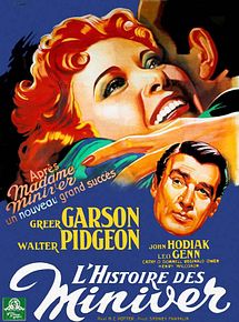 Affiche de Madame Miniver, film à voir en streaming sur Pygargue
