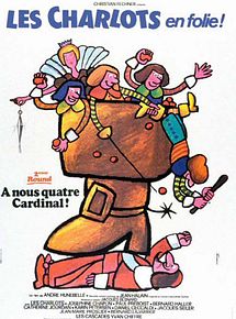 Affiche de Les Charlots en folie : à nous quatre cardinal !, film à voir en streaming sur Pygargue