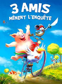 Affiche de 3 amis mènent l'enquête, film à voir en streaming sur Pygargue