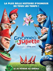 Affiche de Gnomeo et Juliette, film à voir en streaming sur Pygargue