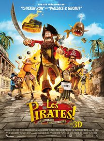 Affiche de Les Pirates ! Bons à rien, Mauvais en tout, film à voir en streaming sur Pygargue