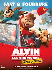 Affiche de Alvin et les Chipmunks - A fond la caisse, film à voir en streaming sur Pygargue