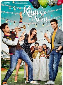 Affiche de Kapoor and Sons, film à voir en streaming sur Pygargue