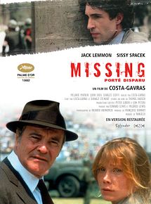 Affiche de Missing (Porté disparu), film à voir en streaming sur Pygargue
