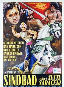 Affiche de Simbad contro i sette saraceni, film à voir en streaming sur Pygargue