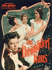 Affiche de Das Dreimäderlhaus, film à voir en streaming sur Pygargue