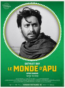 Affiche de La Trilogie d'Apu : Le Monde d'Apu, film à voir en streaming sur Pygargue
