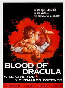 Affiche de Le sang de Dracula, film à voir en streaming sur Pygargue