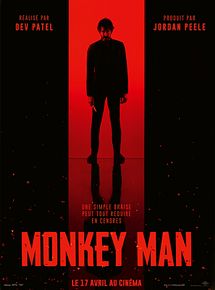 Affiche de Monkey Man, film à voir en streaming sur Pygargue