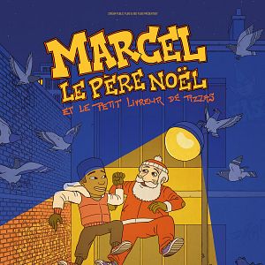 Photo Marcel le Père Noël et le petit livreur de pizzas