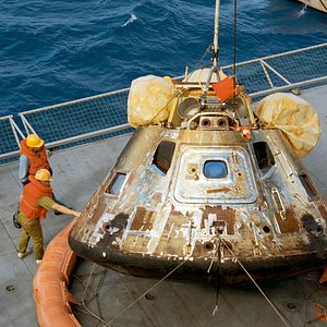 Photo Apollo 11 : retour vers la lune
