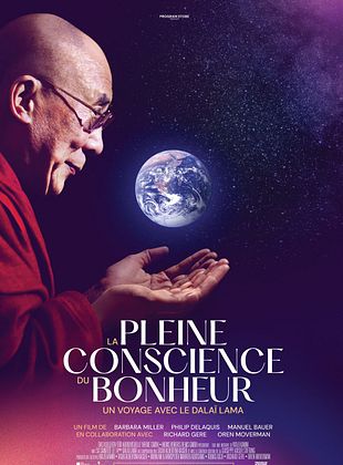 poster du film La Pleine conscience du bonheur, un voyage avec le Dalaï-Lama