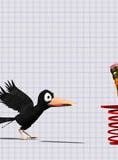 Le corbeau noir et le crayon rouge