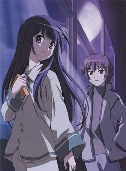 poster de la série Hanbun no Tsuki ga Noboru Sora