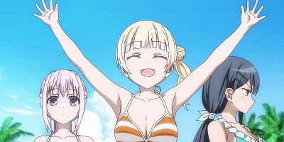 poster de la série Arrivano le vacanze estive, e Odajima propone al gruppo di amici di andare in spiaggia.