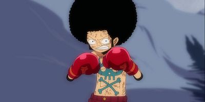 poster de la série Ramollo Beam à pleins gaz contre Luffy l'invincible