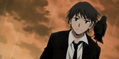 poster de la série Le chevalier corbeau et Mikazuki Shinonome