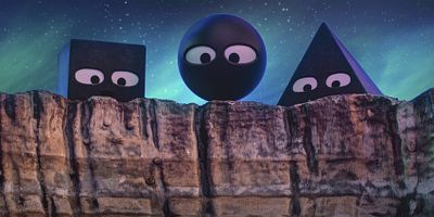 poster de la série Carré et Triangle proposent un jeu à Cercle, qui le boude. Un mystérieux météore s'écrase et les trois amis partent à sa rencontre de l'autre côté de l'île.