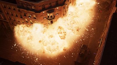 image de la news Stephen King + science-fiction : 37 ans après le film culte avec Schwarzenegger, voici les premières images riches en action du nouveau Running Man !