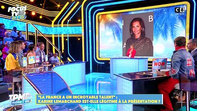 image de la news “Je la trouve niaise“, une chroniqueuse de Touche pas à mon poste cash sur Karine Le Marchand
