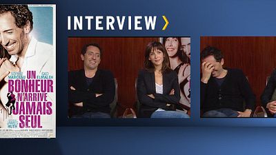 image de la news "Un bonheur n'arrive jamais seul" : interview-quiz avec Sophie Marceau et Gad Elmaleh ! [SORTIE DVD]