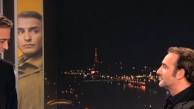 image de la news Monuments Men : quand Clooney et Dujardin font les clowns au JT