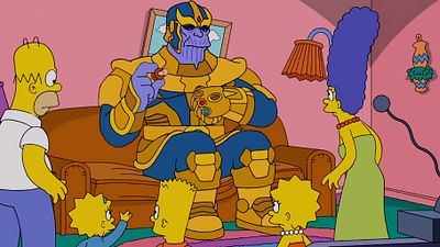 image de la news Les Simpson : quand Thanos squatte le célèbre canapé le temps d'un gag